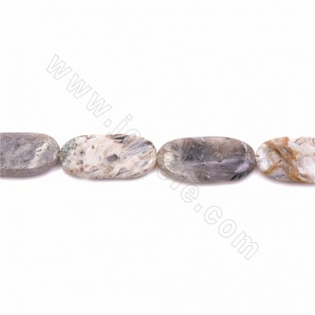 Natural Purple Lace Agate Beads Strand Flat Oval Size 18x25mm Hole 1.5mm 39-40cm/Strand