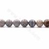 Rouleaux de perles d'agate en dentelle violette naturelle, rondes, diamètre 14mm, trou 1.2mm, 15~16"/ruban