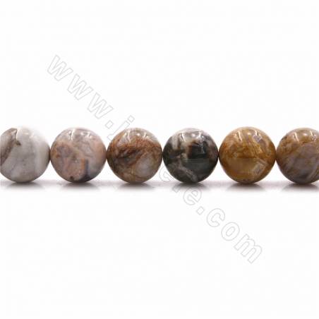 Perline di agata naturale viola, rotonde, diametro 16mm, foro1,2 mm, 15~16"/filo