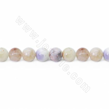 Perles d'opale violette naturelle, diamètre 8mm, trou 1mm 15~16"/cordeau