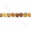 Fili di perline opali gialle naturali, rotonde, dimensioni 10mm, foro 1mm, 15~16"/filamento