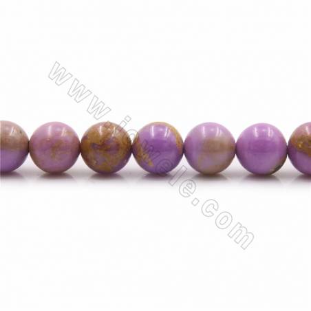Perles de Phosphosidérite Naturelle, Ronde, Diamètre 8mm, Trou 1mm, 15~16"/cordeau