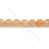 Perles de Citrine teinté ronde facette sur fil Taille 10mm trou 0.8mm 15~16"/fil