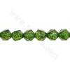 染められた緑の水晶ビードの繊維の切子星のサイズ8x10mm hole1.2mm 15~16 "/strand