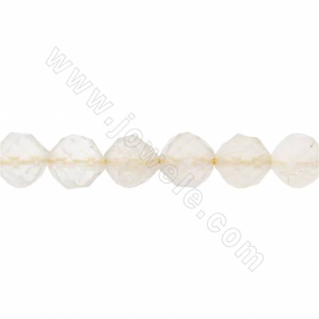 Perles de Quartz Rutilé Naturel Doré Ronde à Facettes Diamètre 4mm Trou 0.8 mm 15~16"/cordeau