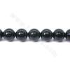 Natural black quartz beads  strand round diameter 12 mm hole 1 mm 15~16"/strand
