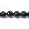 Natural black quartz beads  strand round diameter 16 mm hole 1 mm 15~16"/strand
