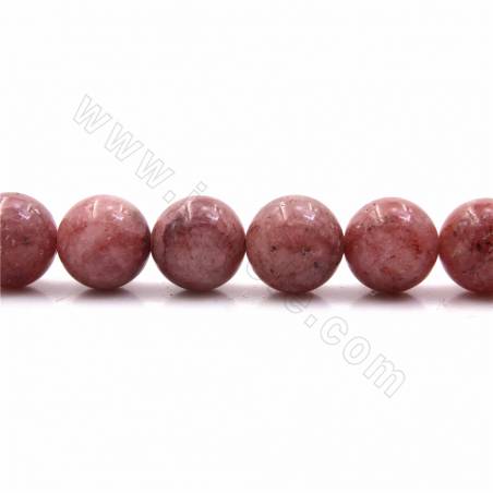 Natürliche Erdbeerquarzperlen Stränge, rund, Durchmesser 18 mm, Loch1,2 mm, 15 ~ 16 "/ Strang