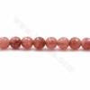 Rouleaux de perles en quartz fraise naturel, rond à facettes, diamètre 6mm, trou 1mm, 15~16"/rangée