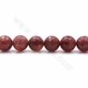Rouleaux de perles en quartz fraise naturel, rond à facettes, diamètre 10mm, trou 1mm, 15~16"/rangée