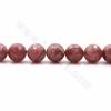 Rouleaux de perles en quartz fraise naturel, rond à facettes, diamètre 14mm, trou 1.5mm, 15~16"/rangée