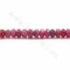 Rouleaux de perles en rubis naturel, abaque à facettes, taille 4x6mm, trou 1mm, 15~16"/rangée