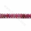 Rouleaux de perles en rubis naturel, abaque à facettes, taille 4x8mm, trou 1mm, 15~16"/rangée