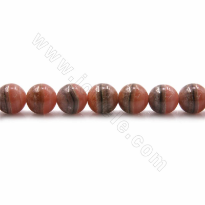 Natürliche Argentinien Rhodochrosit Perlen Stränge, rund, Durchmesser  10 mm, Loch  1,2 mm, 15 ~ 16 "/ Strang