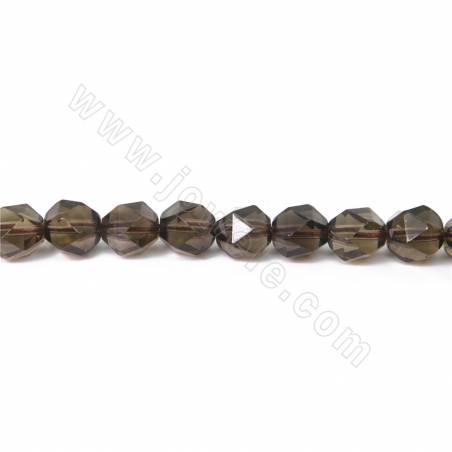 Natural smoky quartz beads strand star faceted size 7x8mm hole 1mm 15~16"/strand
