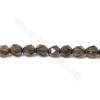 Perles en quartz fumé naturel, étoile à facettes, taille 7x8 mm, trou 1mm 15~16"/cordeau