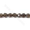 Perles en quartz fumé naturel, étoile à facettes, taille 8x10 mm, trou 1mm 15~16"/cordeau