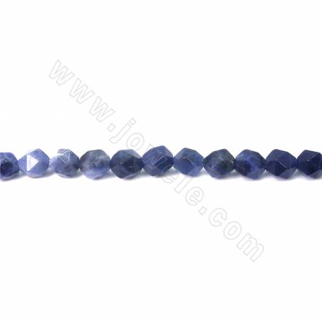 Natural  Sodalite beads strand star faceted size 7x8mm hole 1 mm 15~16"/strand