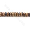 黃虎眼石串珠 算盤珠 尺寸3x8毫米 孔徑1.2毫米 長度39-40厘米/條