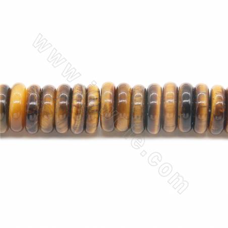 Natural Yellow Tiger's Eye Abacus Beads Strand  Size 4×10mm Hole 1.2mm 15''-16''/Strand