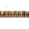 黃虎眼石串珠 算盤珠 尺寸4x10毫米 孔徑1.2毫米 長度39-40厘米/條