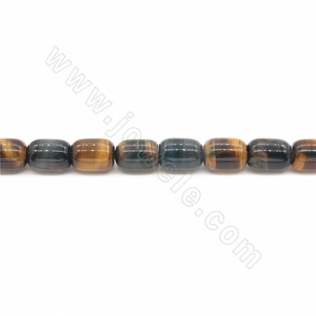 Natürliche bunte Tigerauge Barrel Perlen Stranggröße 13x18mm Loch 1,2 mm 15 '' - 16 '' / Strang