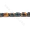 Natürliche bunte Tigerauge Barrel Perlen Stranggröße 15 × 20 mm Loch 1,2 mm 15 '' - 16 '' / Strang