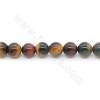 Collier de perles colorées en oeil de tigre Diamètre rond 18mm Trou 1.2mm 15''-16''/coton