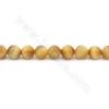 Collier de perles en oeil de tigre d'or naturel Diamètre rond 10mm Trou 1.2mm 15''-16''/coton