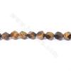 Natural  tiger‘s eyes beads strand star cut faceted size 7x8mm hole 1mm 15~16"/strand