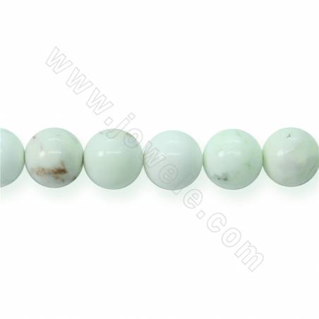 Collier de perles de turquoise citron naturelle d'Australie Diamètre rond 12mm Trou 1 mm 15~16"/cordeau