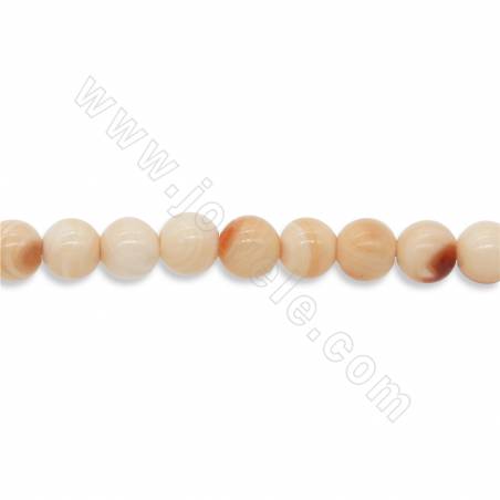 Natural Tridacnidae beads strand round diameter 4mm hole 1mm 15~16"/strand