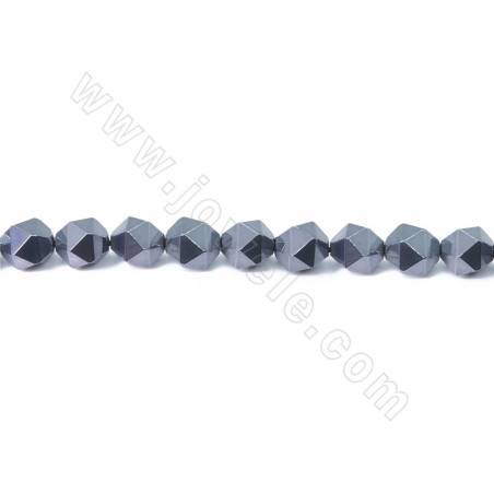 Perles de synthèse en pierre de terahertz brin étoile à facettes taille 7x8mm trou 1 mm 15~16"/brin
