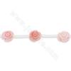 Natural Pink Shell Queen Conch Beads Strand Double-side Rose Size 12mm Hole 1.5mm About 15 Beads/Strand 15~16"