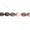 Heated Striped Agate Beads Strand Faceted Oval Size 18x25mm Hole 1.2mm Length 39~40cm/Strand