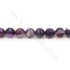 紫條紋瑪瑙串珠 切角圓形 尺寸10毫米 孔徑1.2毫米 長度39-40厘米/條