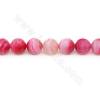 Heated Striped Agate Beads Strand Faceted Round Diameter 12mm Hole 1.2mm Length 39~40cm/Strand