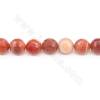 Perles D'Agate rayé chauffé ronde facette sur fil Taille 14mm trou 1.2mm 15~16“/fil