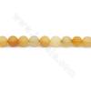 Perles d'aventurine jaune ronde sur fil Taille 6mm trou 0.6mm 15~16"/fil