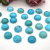 Natural turquoise cabochons round diameter 8 mm 4 pcs / pack