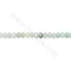 Rouleau de perles de jade naturel de Birmanie à facettes en forme d'abaque Taille 3x4mm Trou 0.8 mm 15~16"/cordeau
