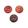 Donut-Anhänger aus natürlichem rotem Achat, Durchmesser 25 mm, Loch 5 mm × 1 Stück