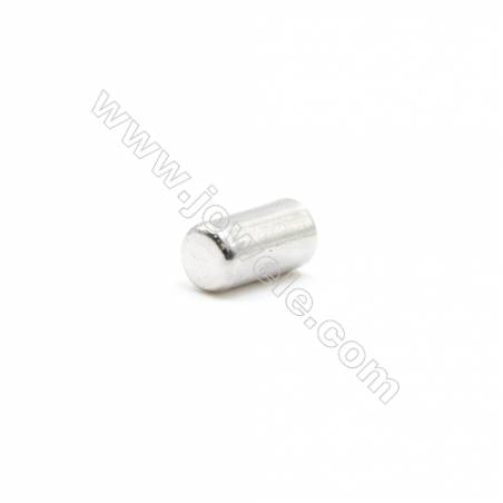 925 Sterling Silver Cord End  Size: 3x5mm  inner Diameter 1.5mm   10pcs/pack