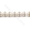 Electroplated Shell Pearl Beads Strand With Rhinestone Round Diameter 14mm Hole 1mm Length 39~40cm/Strand