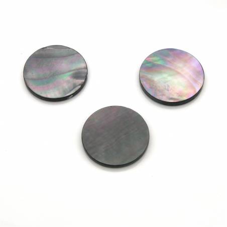 Gray Shell Mother Of Pearl Cabochon Flat Round Diameter12mm 10pcs/Pack
