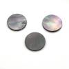 Cabochon de nacre gris en forme de coquillage rond plat diamètre 12 mm 10pcs/Pack