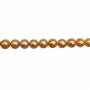 Perles de culture d'eau douce teintées rondes 6-7mm 39-40cm/bande