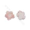Natürliche rosa Königin Muschelschale Charms Blumengröße 40~45 mm Loch 1,2mm 1 Stück / Packung