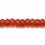 Filo di perline di agata rossa naturale, Abacus, dimensioni 4x8 mm, foro 1 mm, circa 96 perline per filo, 15~16"