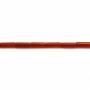 Filo di perline di agata rossa naturale, colonna, dimensioni 4x13 mm, foro 1 mm, circa 30 perline/filamento, 15~16"